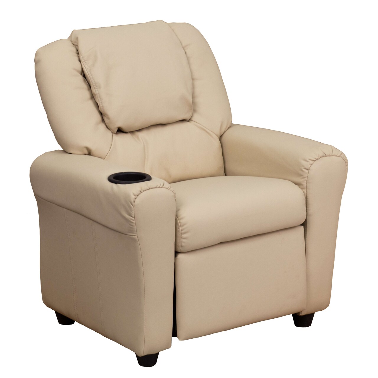 Emma and Oliver Contemporary Kids Recliner with Cup Holder and Headrest
